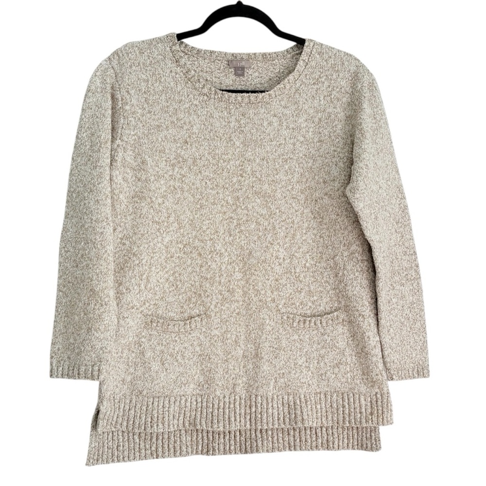 J. Jill Cotton Blend Crew Neck Sweater
